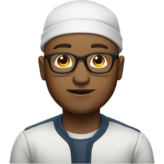Bald-man-with-glasses-and-cap-with-no-beard emoji