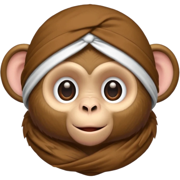 A monkey with a bow on his head covering his eyes emoji