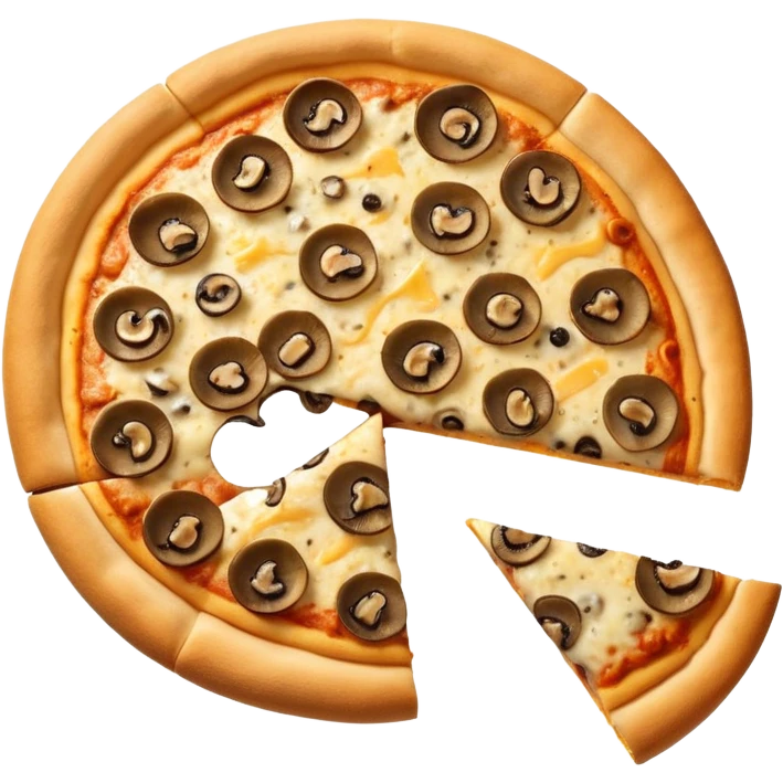 Cheese and Mushroom pizza no leaves  emoji
