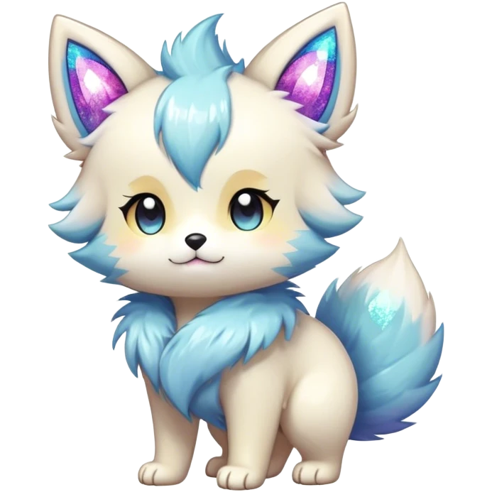  High quality detailed Cute Cool Kawaii stylish Pretty Chibi Fur-Sona Shiny Colorful Sparkly Fakemon Full Body emoji