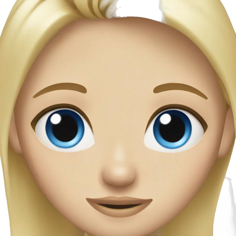 Brown-eyed blonde and blue-eyed blonde. emoji