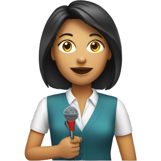 journalist woman holding pen emoji