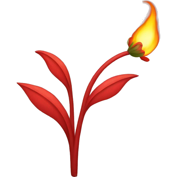 fire red flower emoji