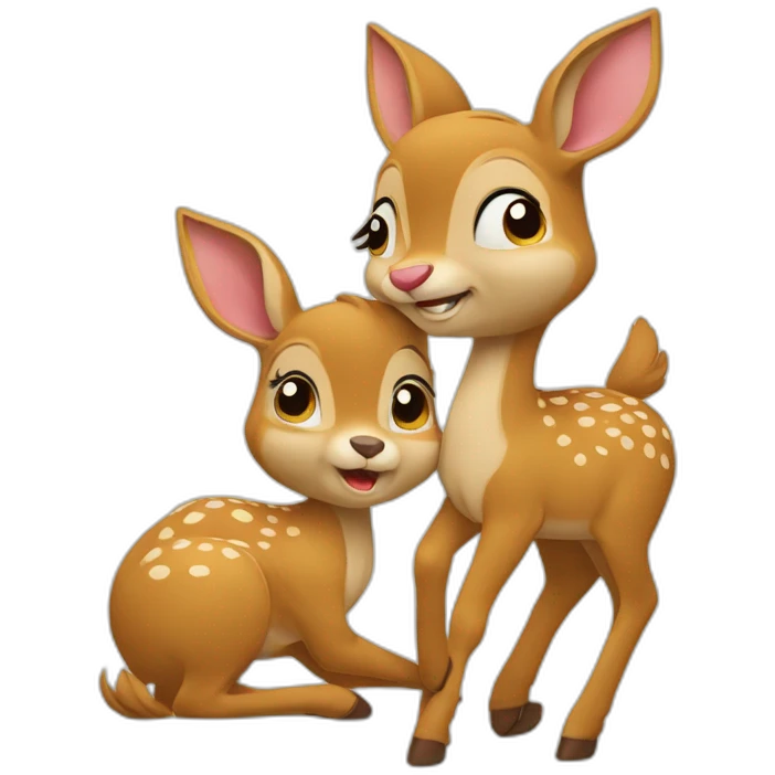 Mère biche à qui on embête son enfant   emoji