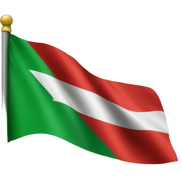 Generate an emoji of the exact same syrian flag but make the stars red and the red stipe green emoji