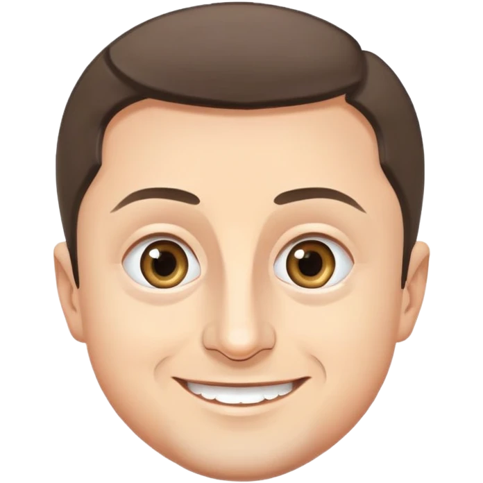 vladimir zelensky simple round face big expressive eyes smiling emoji