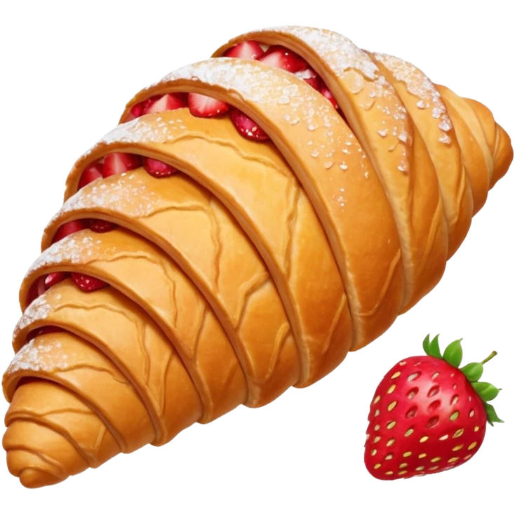 strawberry croissant  emoji