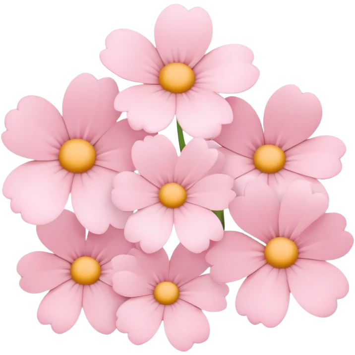 Pastel pink flowers emoji