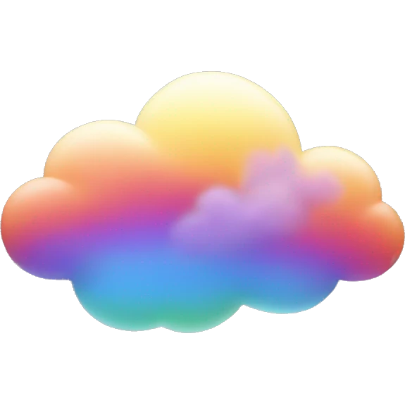 colorful cloud emoji