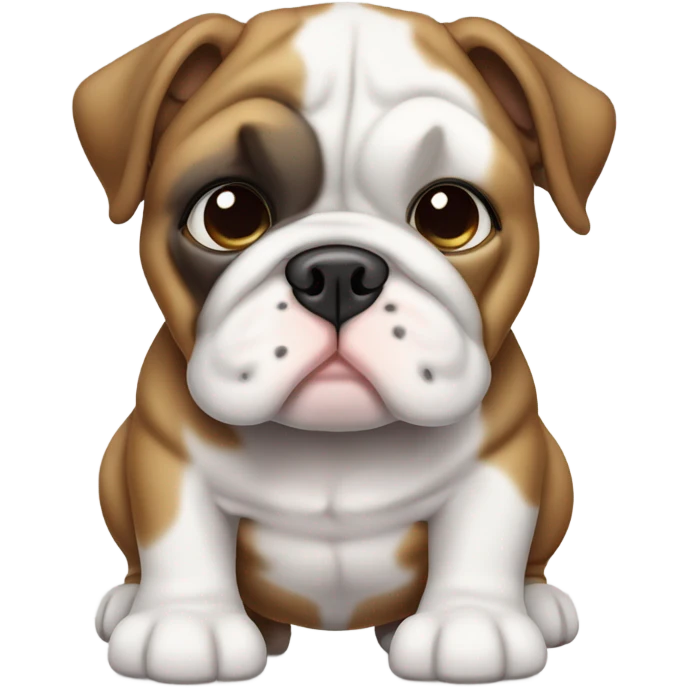 Cute English bulldog puppy emoji