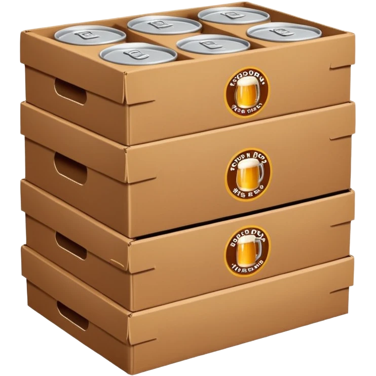 stack of many beer boxes emoji
