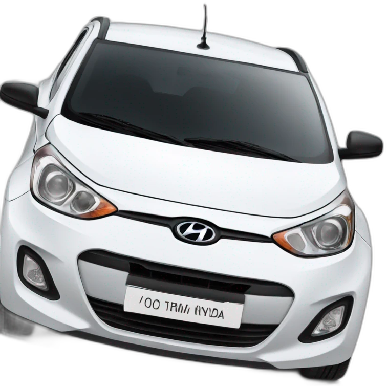 White Hyundai i10 emoji