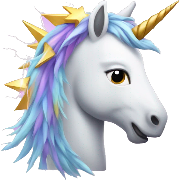 unicorn with lightning emoji