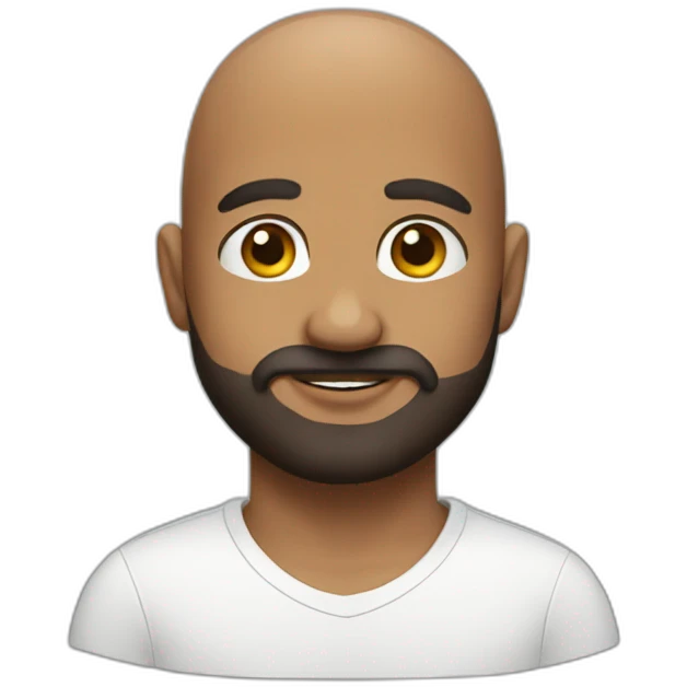 bald beard little eyes emoji