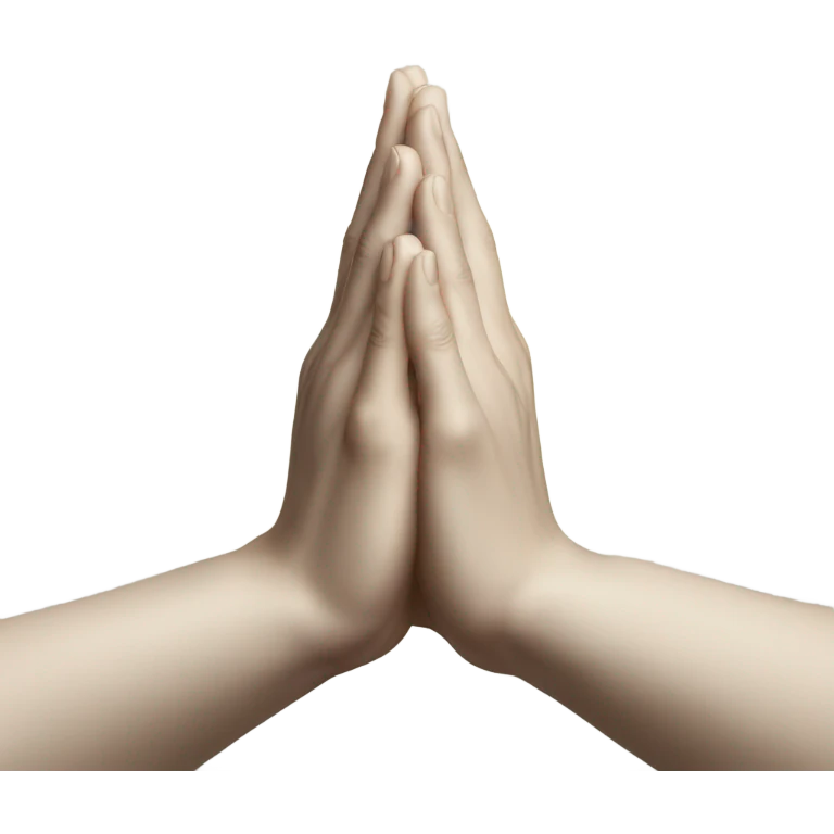 Caucasian hands in a praying position  emoji