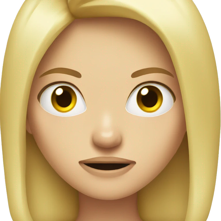blonde girl is very angry emoji