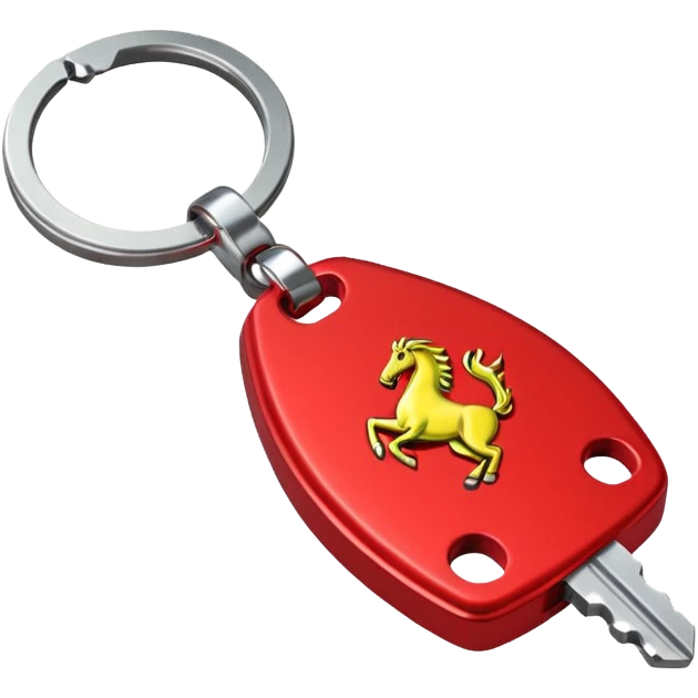 red Ferrari key with a yellow background emoji