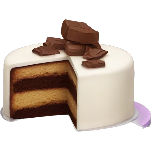 Cake with chocolate  emoji