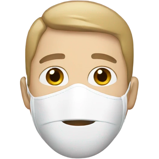 A dad with white mask emoji