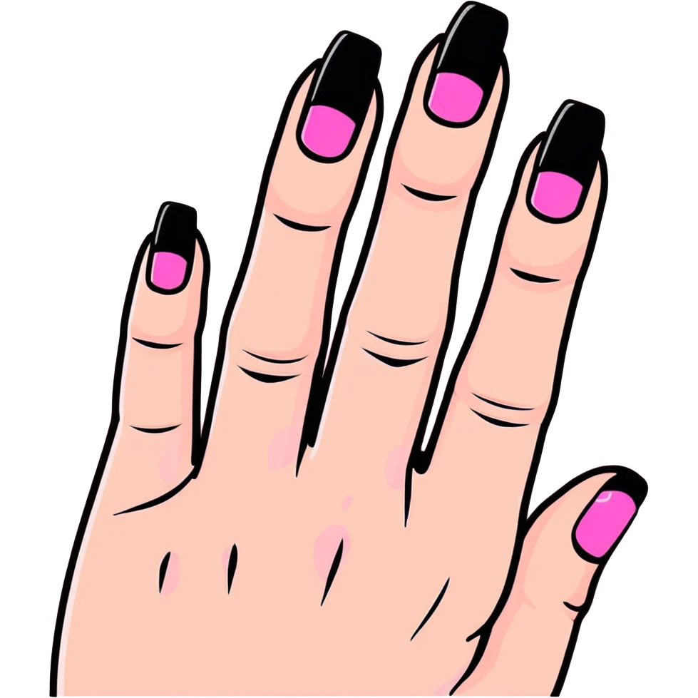 pink gothic nails emoji