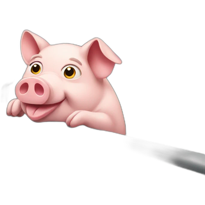 Pig on train  emoji
