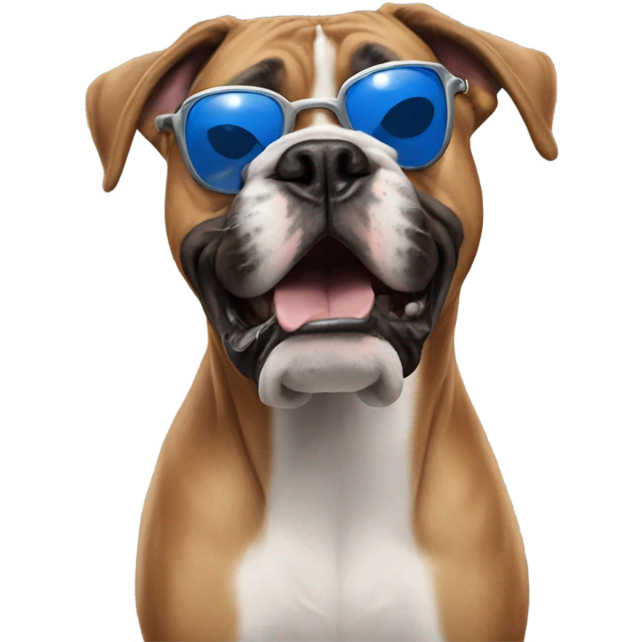 Boxer dog Detroit lions emoji