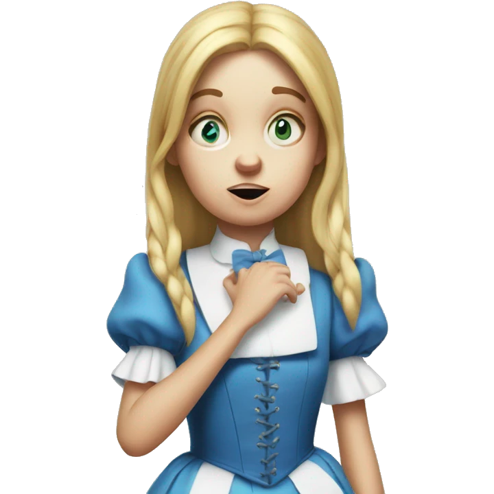 Alice in Wonderland having a hard time  emoji