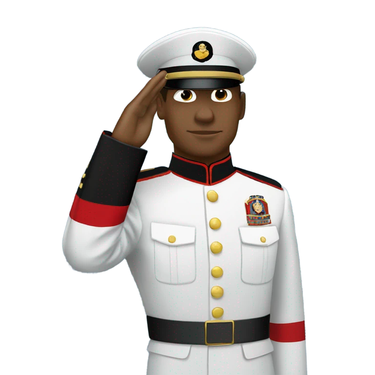 Marine Corp officer saluting emoji