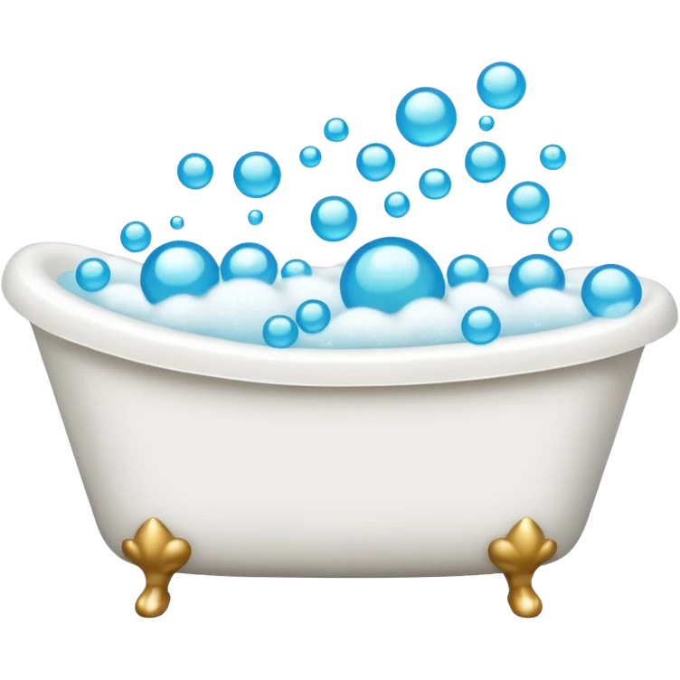 bath tub with foam emoji