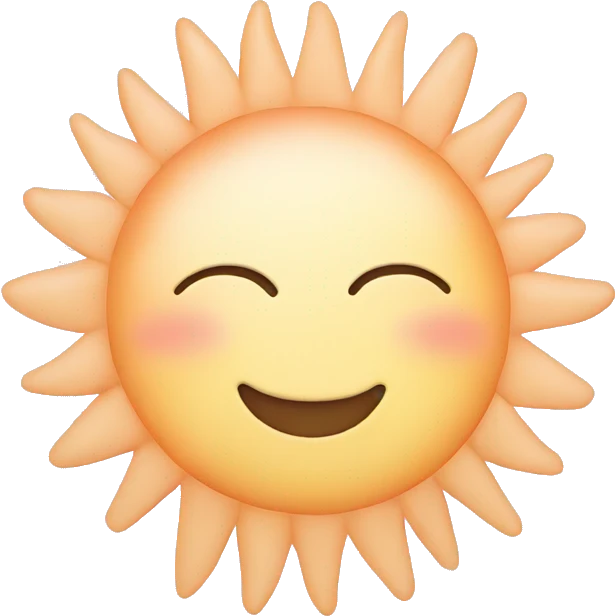 Pastel sun emoji