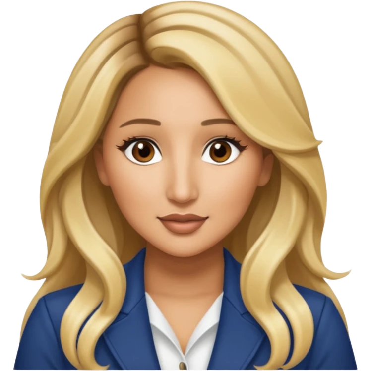 Adrienne Bailon with long blonde hair emoji