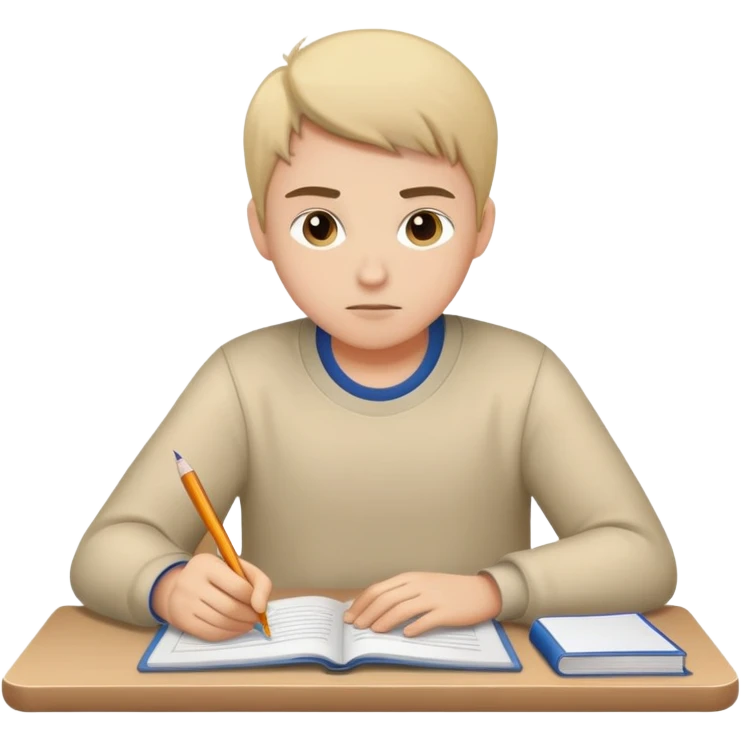 Doing homework emoji