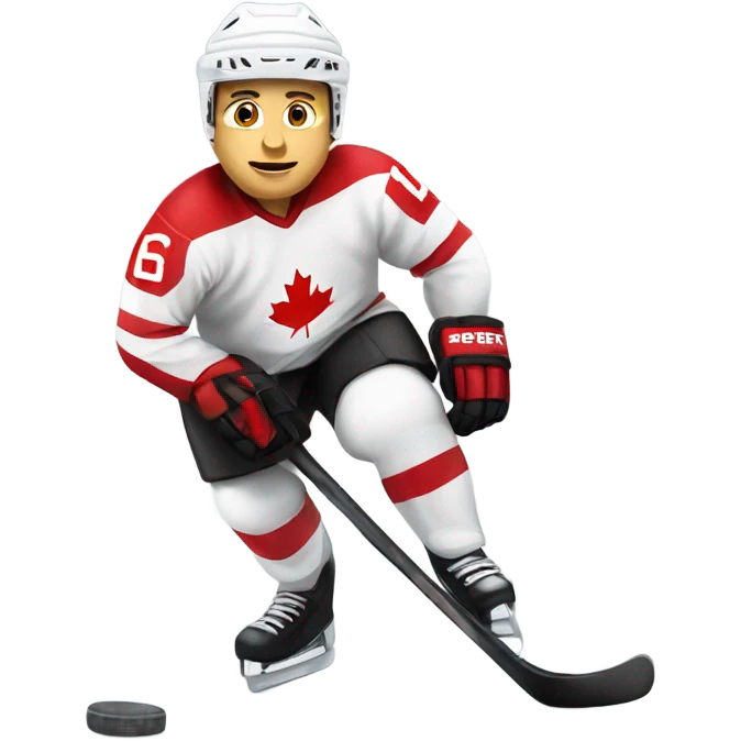 Canadian playing hockey  emoji