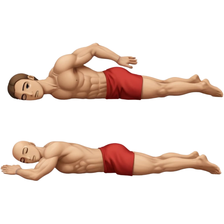 fullbody apostle in prone pose, more realistic anatomy, clear prone position emoji