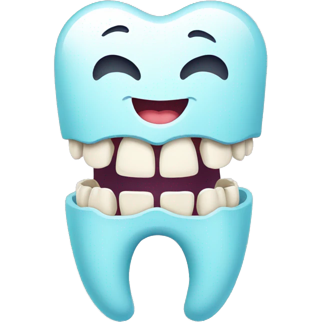 Emoji with dental braces emoji