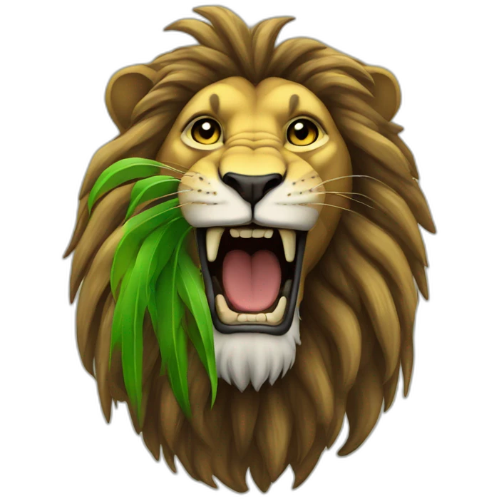 rasta lion with claw giving like emoji