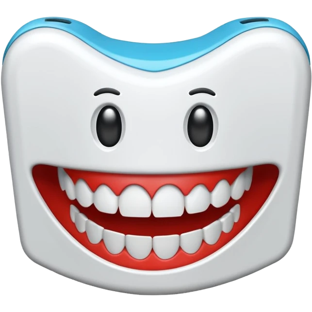 Wind-up chattering teeth emoji