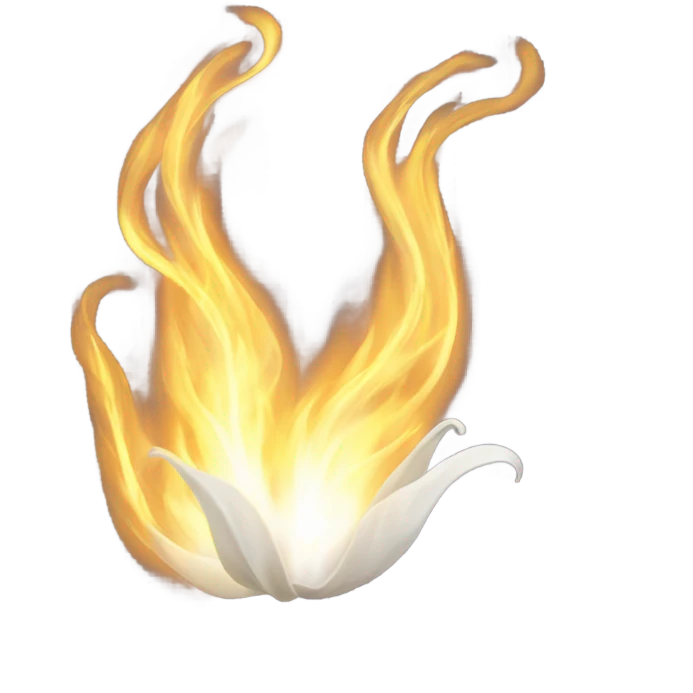 White fire emoji