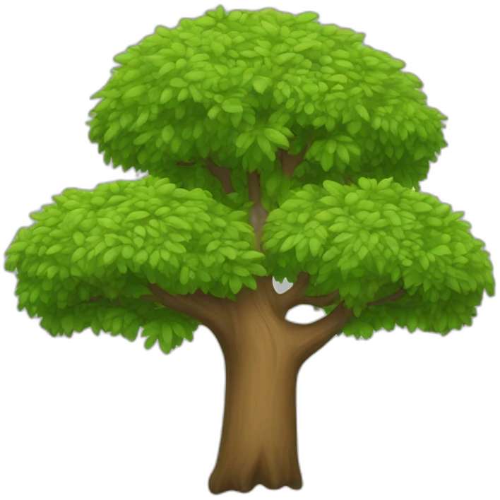 arbre coupé en deux emoji