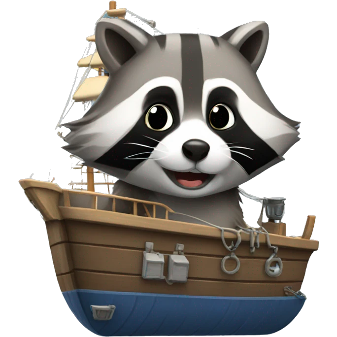 racoon ship emoji