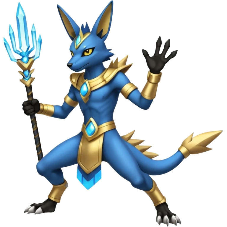 Electrike-Anubis-Lucario-Zeraora-fusion (full body) emoji