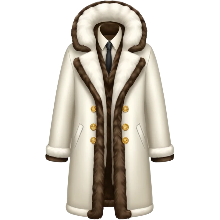 A luxurious fur white coat emoji