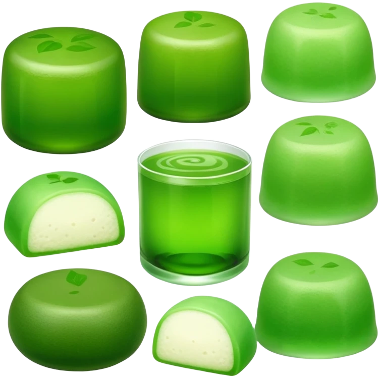 green warabi mochi emoji