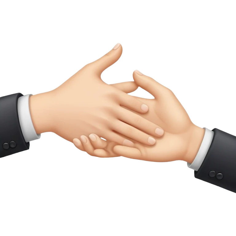 two white hands in a secret handshake emoji