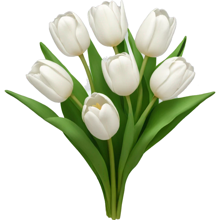 white tulip bouquet  emoji