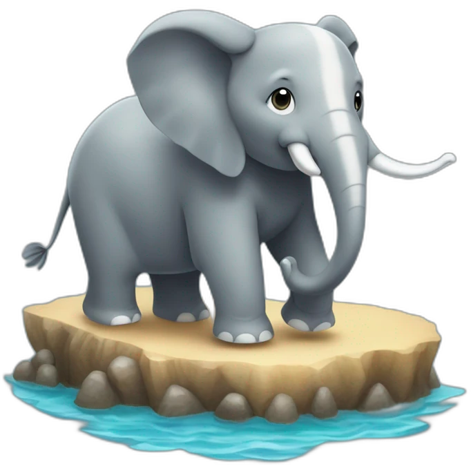 Éléphant sur la mer emoji