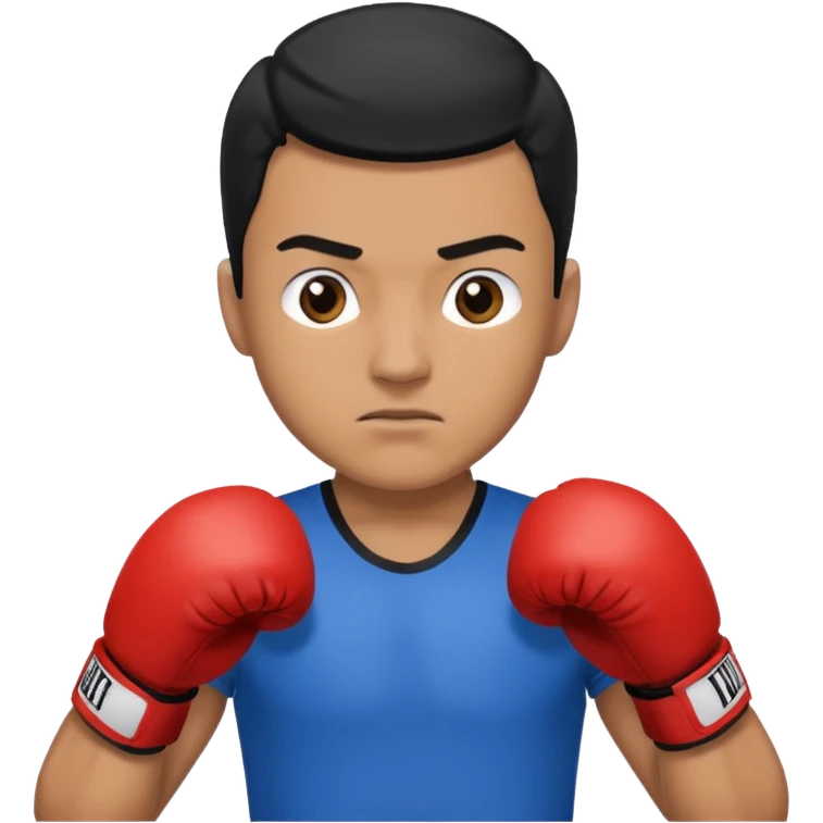   آدمی که بکس میکنه بالباس ابی دستکش مشکی مرد باشه emoji