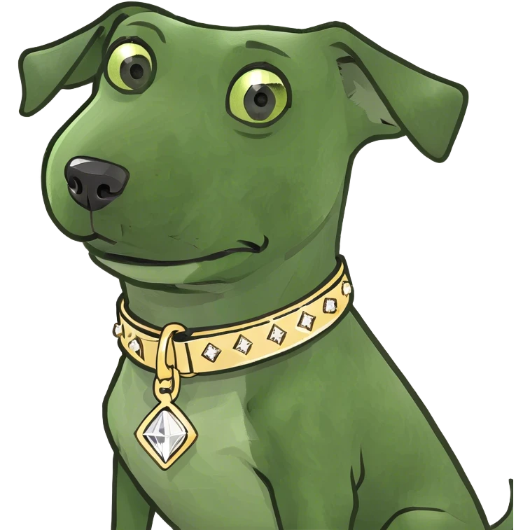 Rich dog emoji