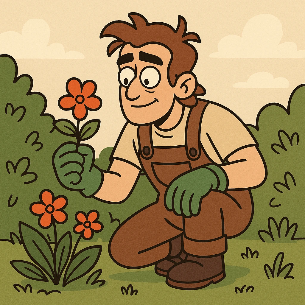 person in a garden emoji