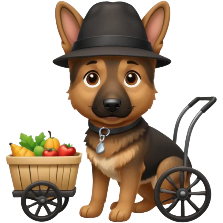  -night-market-vendor-germanshepperd dog emoji